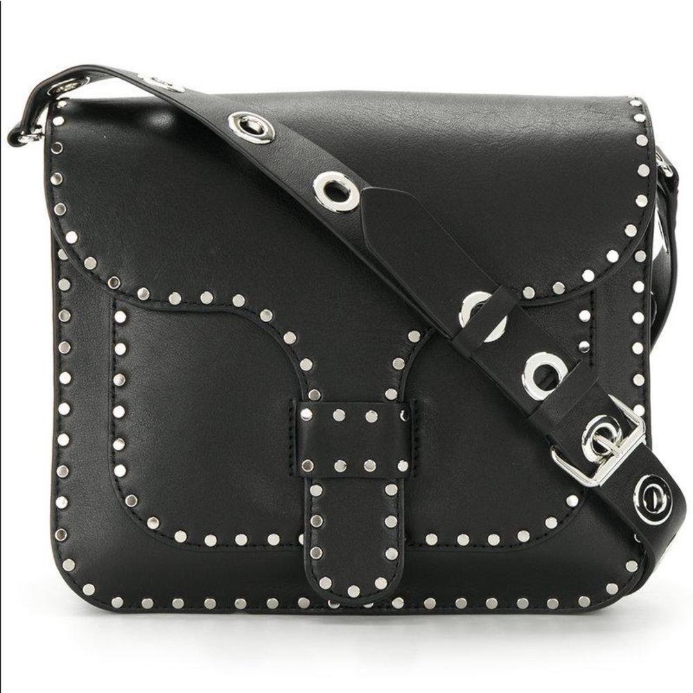 Rebecca Minkoff Leather Studded Crossbody Satchel